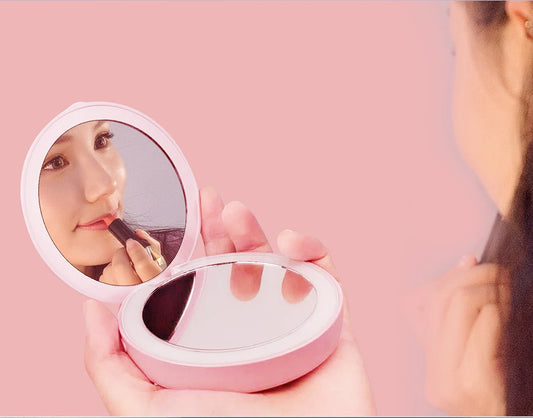 Pocket Mirror with inbuilt Power bank and Led