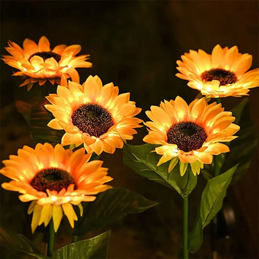 Sunflower Solar Lights Outdoor Decor